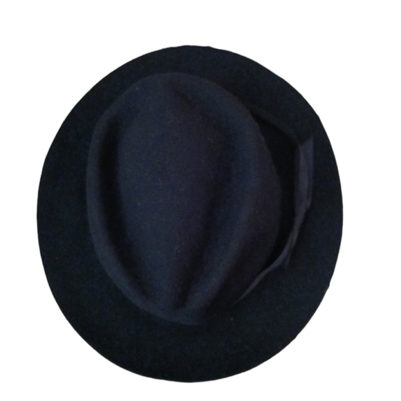 VINTAGE EFFANEM 100% WOOL BLACK CRUSHER HAT - Picture 1 of 9